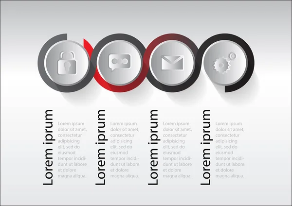 Infografía abstracta de la ilustración digital 3D. La ilustración vectorial se puede utilizar para la disposición del flujo de trabajo, diagrama, opciones de número, diseño web. Plantilla de ilustración vectorial para folleto, negocio . — Vector de stock