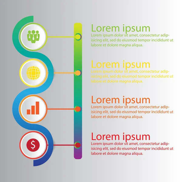 Infografía abstracta de la ilustración digital 3D. La ilustración vectorial se puede utilizar para la disposición del flujo de trabajo, diagrama, opciones de número, diseño web. Plantilla de ilustración vectorial para folleto, negocio . — Vector de stock