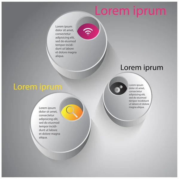 Infografía abstracta de la ilustración digital 3D. La ilustración vectorial se puede utilizar para la disposición del flujo de trabajo, diagrama, opciones de número, diseño web. Plantilla de ilustración vectorial para folleto, negocio . — Vector de stock