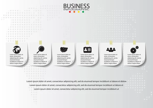 Infografía abstracta de la ilustración digital 3D. La ilustración vectorial se puede utilizar para la disposición del flujo de trabajo, diagrama, opciones de número, diseño web. Plantilla de ilustración vectorial para folleto, negocio . — Vector de stock