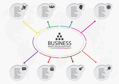 3D Dijital illüstrasyon Infographic soyut. Vektör çizim iş akışı düzeni, diyagram, numarası seçenekleri, web tasarım için kullanılabilir. Broşür ve iş için vektör çizim şablonu.