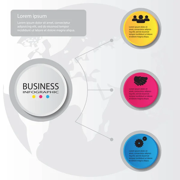Infografía abstracta de la ilustración digital 3D. La ilustración vectorial se puede utilizar para la disposición del flujo de trabajo, diagrama, opciones de número, diseño web. Plantilla de ilustración vectorial para folleto y negocio . — Vector de stock