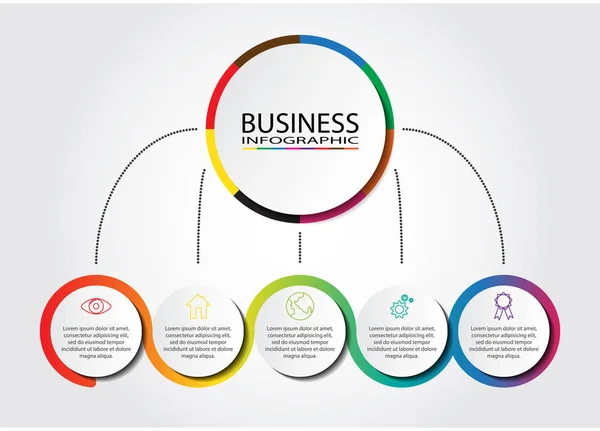 Abstrakte 3D digitale Illustration Infografik. Vektor-Illustration kann für Workflow-Layout, Diagramm, Zahlenoptionen, Webdesign verwendet werden. Vektorillustrationsvorlage für Broschüre und Geschäft. — Stockvektor