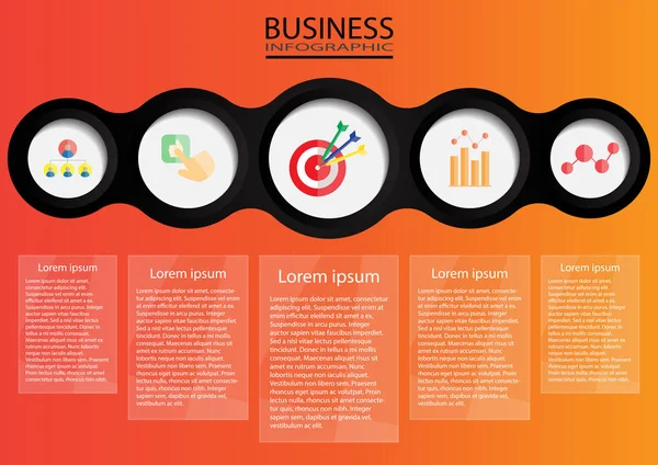 Infografía abstracta de la ilustración digital 3D. La ilustración vectorial se puede utilizar para la disposición del flujo de trabajo, diagrama, opciones de número, diseño web. Plantilla de ilustración vectorial para folleto y negocio . — Vector de stock