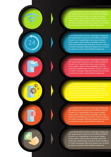 Infografía abstracta de la ilustración digital 3D. La ilustración vectorial se puede utilizar para la disposición del flujo de trabajo, diagrama, opciones de número, diseño web. Plantilla de ilustración vectorial para folleto y negocio . — Vector de stock