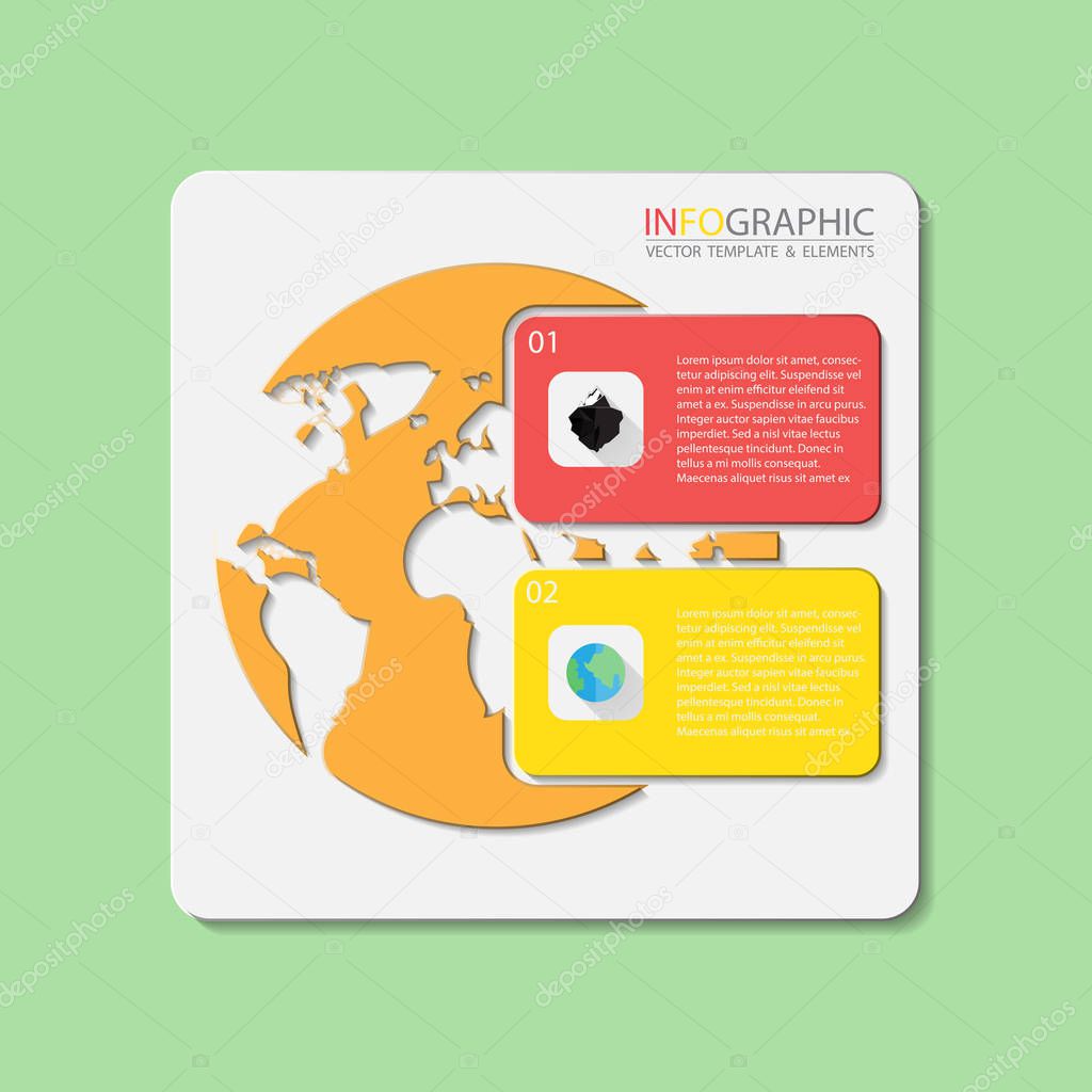 Vector infographics set. Collection of templates for cycle diagram, graph, presentation and round chart. Business concept with options, parts, steps or processes.