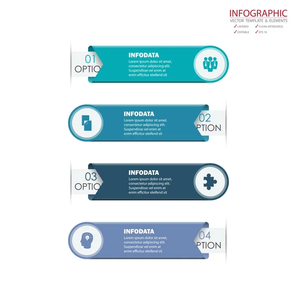 Vector círculo flechas infografías conjunto. Elemento infografía, temp — Vector de stock