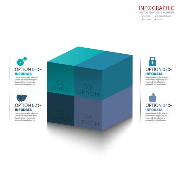 Conjunto de infografías empresariales creativas vectoriales. Elemento infográfico , — Vector de stock