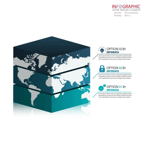 Vector 3d creatieve business infographics set. Element infographi — Stockvector
