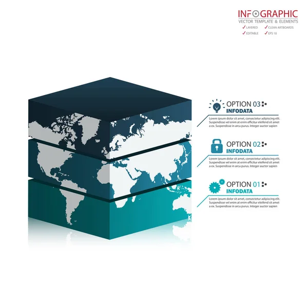 Vektorové 3d sada infografiky kreativní zaměstnání. Prvek infographi — Stockový vektor