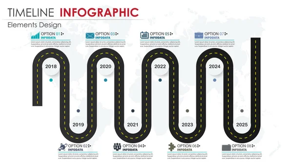 Vektor abstraktní prvek časové osy infografiky. Design pro šablona — Stockový vektor