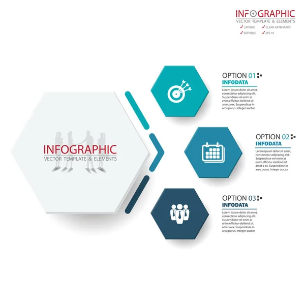 Infografías de elementos abstractos vectoriales. Diseño para empresas o aletas — Vector de stock