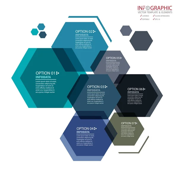 Infografías de elementos abstractos vectoriales. Diseño para empresas o aletas — Vector de stock