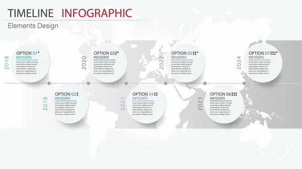 Vector abstracto elemento cronología infografías. Diseño para busine — Vector de stock