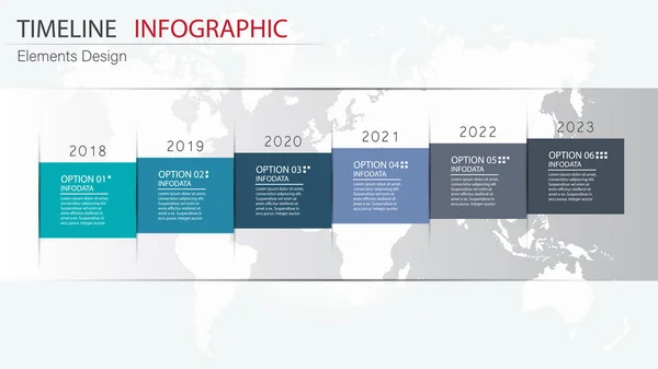 Vector abstracto elemento cronología infografías. Diseño para busine — Vector de stock