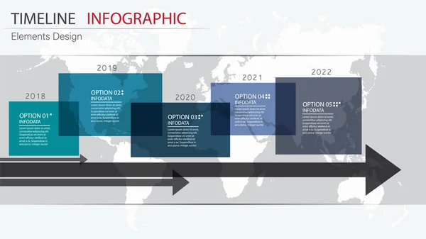Vector abstracto elemento cronología infografías. Diseño para busine — Vector de stock