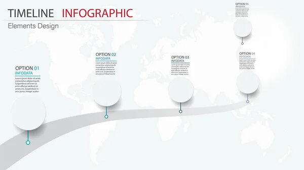 Vector abstracto elemento cronología infografías. Diseño para busine — Vector de stock