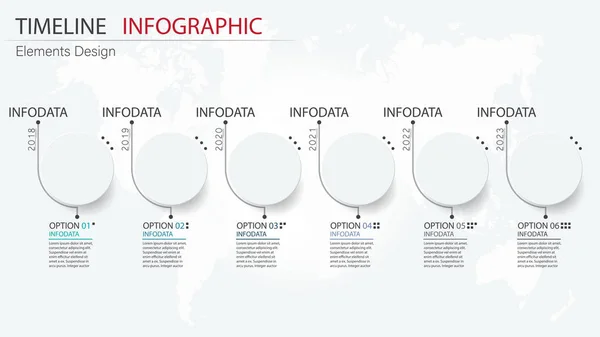 Vector abstracto elemento cronología infografías. Diseño para busine — Vector de stock