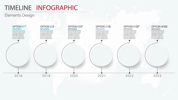 Vector abstracto elemento cronología infografías. Diseño para busine — Vector de stock