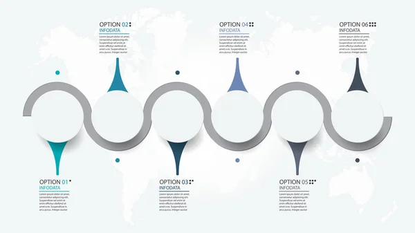 Vector abstracto elemento cronología infografías. Diseño para busine — Vector de stock