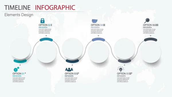 Vector abstracto elemento cronología infografías. Diseño para busine — Vector de stock