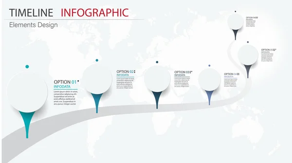 Vector abstracto elemento cronología infografías. Diseño para busine — Vector de stock