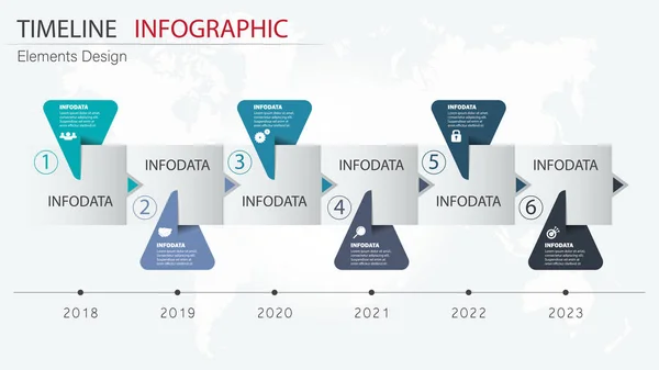 Vector abstracto elemento cronología infografías. Diseño para busine — Vector de stock