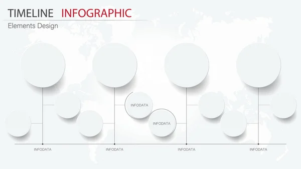 Infographie vectorielle de chronologie des éléments abstraits. Conception pour busine — Image vectorielle