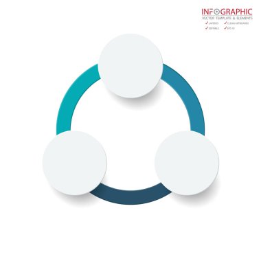 Vektör soyut öğe infographics 3 seçenek. Busine için tasarım