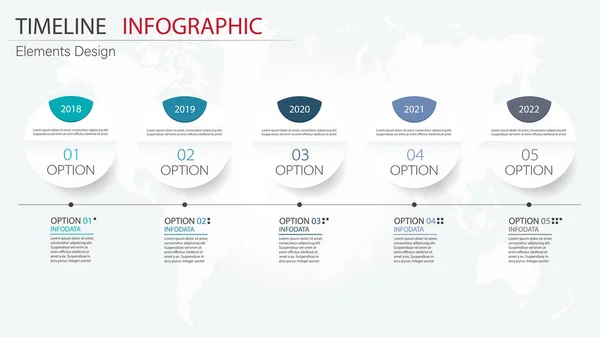 Vector abstracto elemento cronología infografías. Diseño para busine — Vector de stock