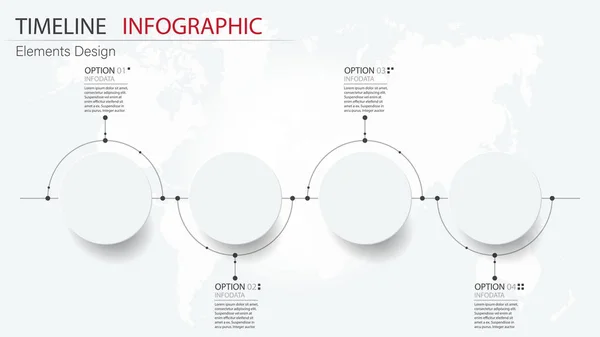 Vector abstracto elemento cronología infografías. Diseño para busine — Vector de stock