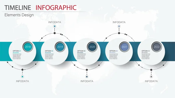 Vector abstracto elemento cronología infografías. Diseño para busine — Vector de stock