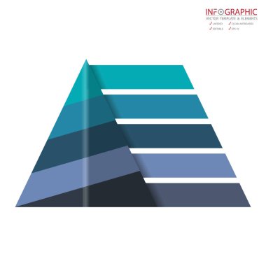 Vektör soyut öğe infographics 5 seçenek. Busine için tasarım