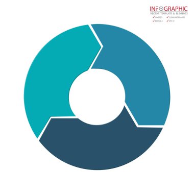Vektör soyut öğe infographics 3 seçenek. Busine için tasarım