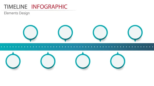 Vector abstracto elemento cronología infografías. Diseño para busine — Vector de stock