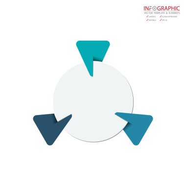 Vektör soyut öğe infographics 3 seçenek. Busine için tasarım