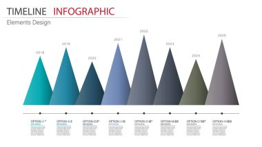 Vektör soyut öğe zaman çizelgesi infographics. Busine için tasarım