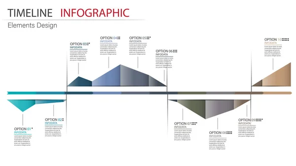 Vector abstracto elemento cronología infografías. Diseño para busine — Vector de stock