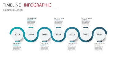 Vektör soyut öğe zaman çizelgesi infographics. Busine için tasarım