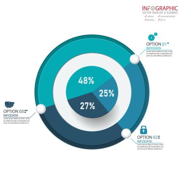 Vektör soyut öğe infographics 3 seçenek. Busine için tasarım