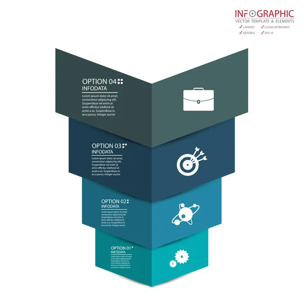 Vector Abstracto Elemento Infografías Opción Diseño Para Diseño Plantillas Negocio — Vector de stock