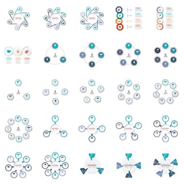 Vektör soyut eleman infographics paket seçeneği. Tasarım iş, finans düzeni, web sitesi, iş akışı, zaman çizelgesi, bilgi, sunum ve diğer. Soyut infographics 3d vektör paketi.