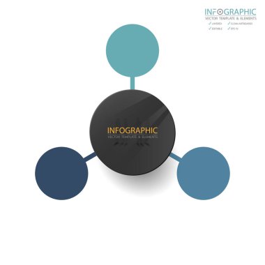 Vektör soyut öğe infographics 3 adım. İş finans şablon düzeni, broşür, iş akışı, bilgi veya sunu ve diğer için tasarım. Infographics zaman çizelgesi yolu. Soyut 3B vektör.