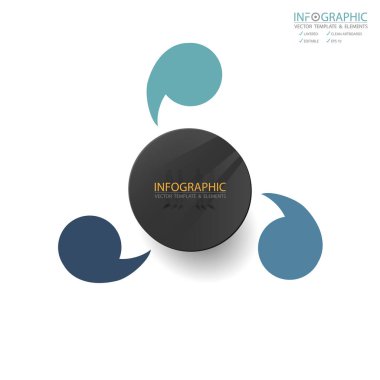 Vektör soyut öğe infographics 3 adım. İş finans şablon düzeni, broşür, iş akışı, bilgi veya sunu ve diğer için tasarım. Infographics zaman çizelgesi yolu. Soyut 3B vektör.