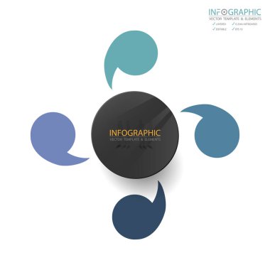 Vektör soyut element bilgisi 4 adım. Ticari finans şablonu, broşür, iş akışı, bilgi veya sunum için tasarım. Bilgisel zaman çizelgesi yolu. Soyut 3B vektör.