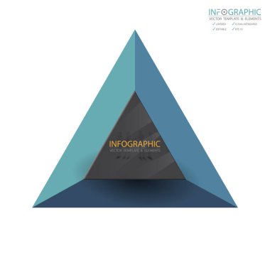 Vektör soyut öğe infographics 3 adım. İş finans şablon düzeni, broşür, iş akışı, bilgi veya sunu ve diğer için tasarım. Infographics zaman çizelgesi yolu. Soyut 3B vektör.