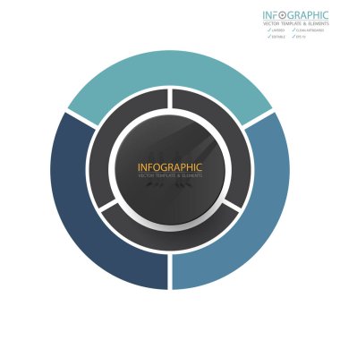 Vektör soyut öğe infographics 3 adım. İş finans şablon düzeni, broşür, iş akışı, bilgi veya sunu ve diğer için tasarım. Infographics zaman çizelgesi yolu. Soyut 3B vektör.