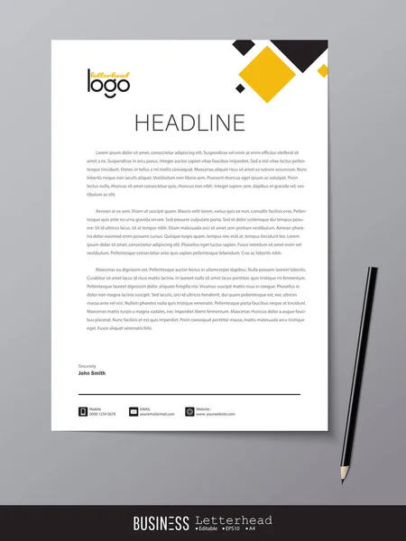 Letterhead nowoczesny szablon projektu i makieta minimalistyczny pakiet wektor stylu. projekt planu biznesowego lub listu, broszury, szablonu, newslettera, dokumentu lub prezentacji i innych — Wektor stockowy