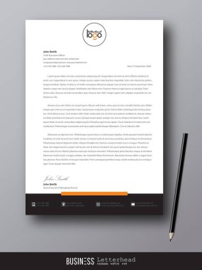 Letterhead modern tasarım şablonu ve minimalist stil vektör demeti. iş ya da harf düzeni, broşür, şür, şablon, haber bülteni, belge ya da sunum ve diğer şeyler için tasarımı ayarla.