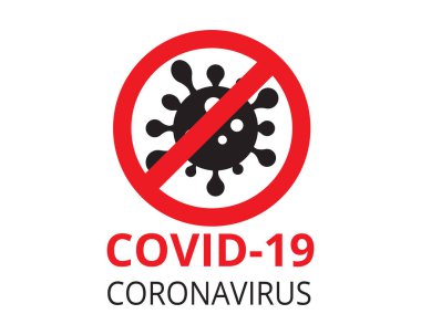 Covid-19 Coronavirus konsepti, Novel Coronavirus (2019-nCoV) simge pankartı. Dünya Sağlık Örgütü WHO, COVID-19 adlı tehlikeli virüs taşıyıcısı Coronavirus hastalığı için yeni bir resmi isim tanıttı..